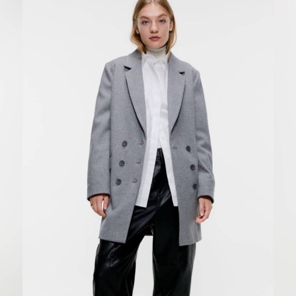 Zara wool doubled breasted coat